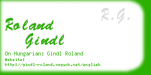 roland gindl business card